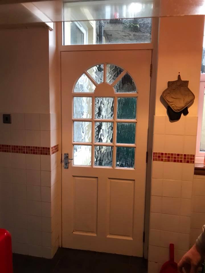 Replacement white uPVC door 